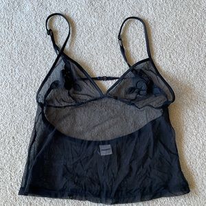 Express black lingerie like cami top